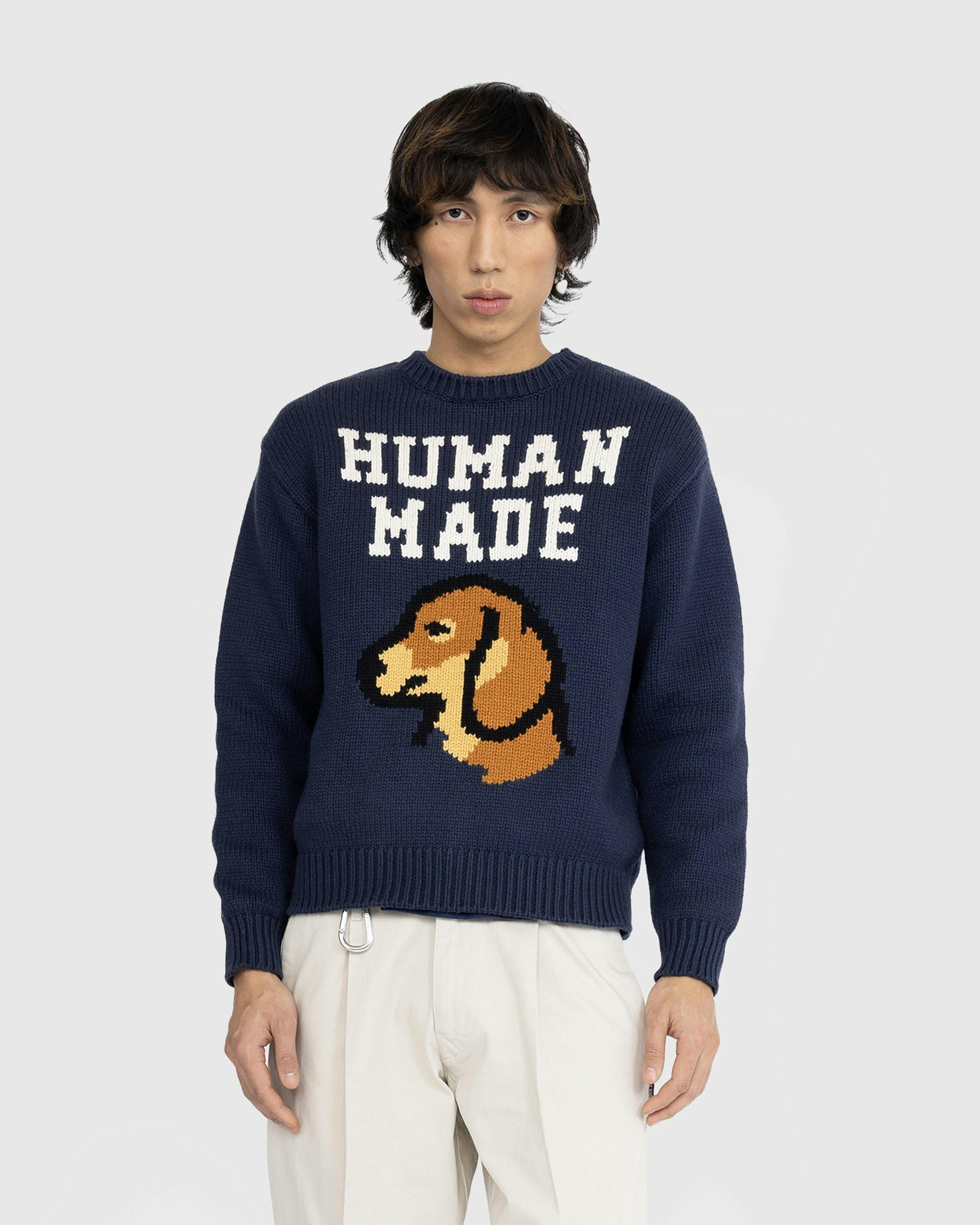 HUMAN MADE ニットセーター ネイビー HUMAN MADE ネイビー ニットセーター