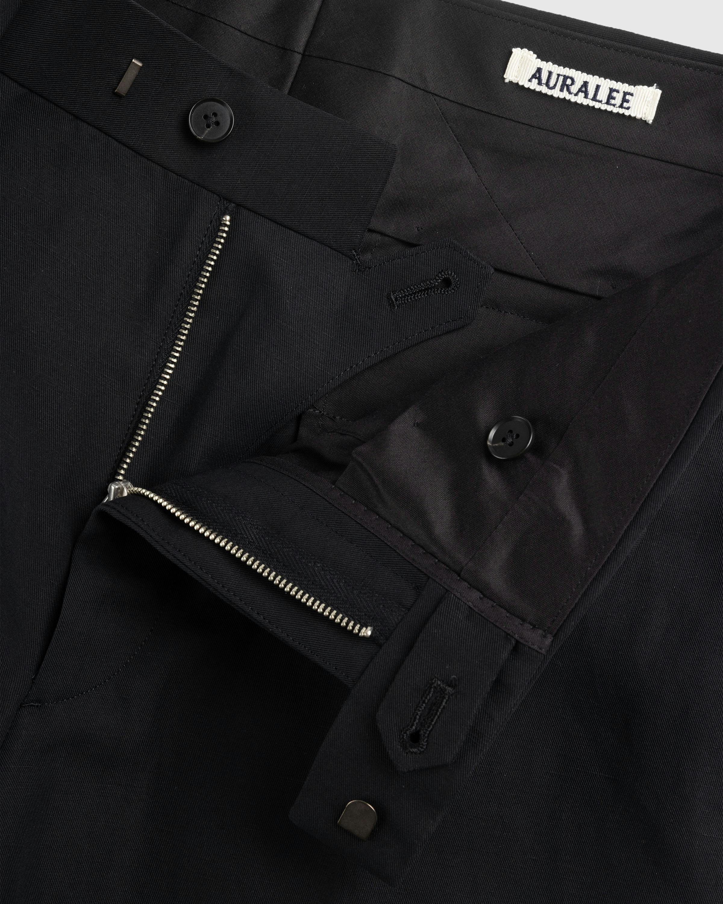 Auralee – Hard Twist Finx Linen Chino Slacks Black