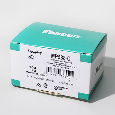 MP588-C】CAT5E モジュラープラグ(100個入り)|いい電設資材