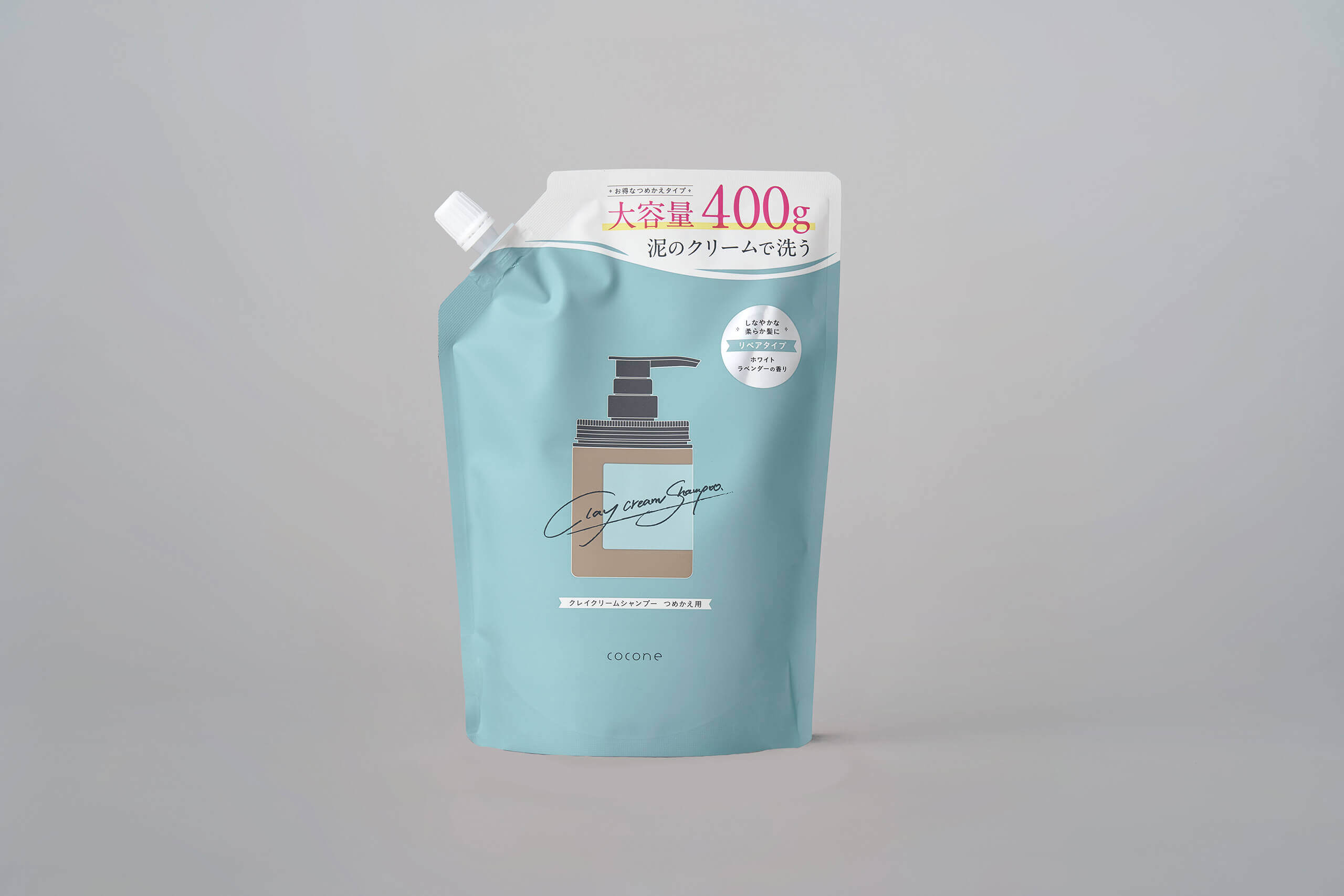 cocone シャンプー 本体 + 詰め替え用 cocone ココネ クレイクリーム