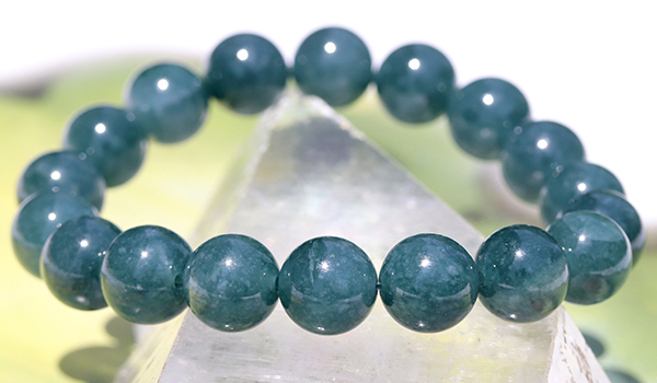 大玉ブレス（ブルー翡翠）9.5～10mm|パワーストーンのヒーリング