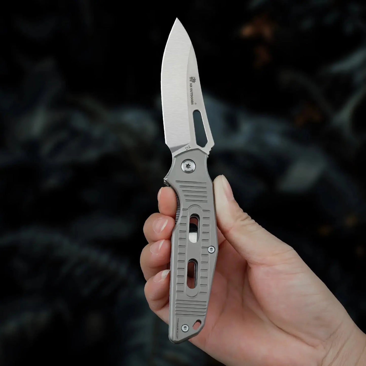 ROCK FLUORITE D2 Titanium | EDC Liner Lock Pocket Knife – HX OUTDOORS
