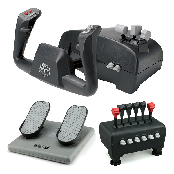 Ch Captain's Pack Includes Flight Sim Yoke (usb), Pro Pedals (usb