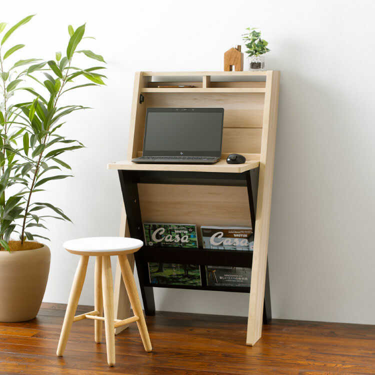 DE-2001 コンパクトなライティングデスク｜ナチュラル・幅60cm