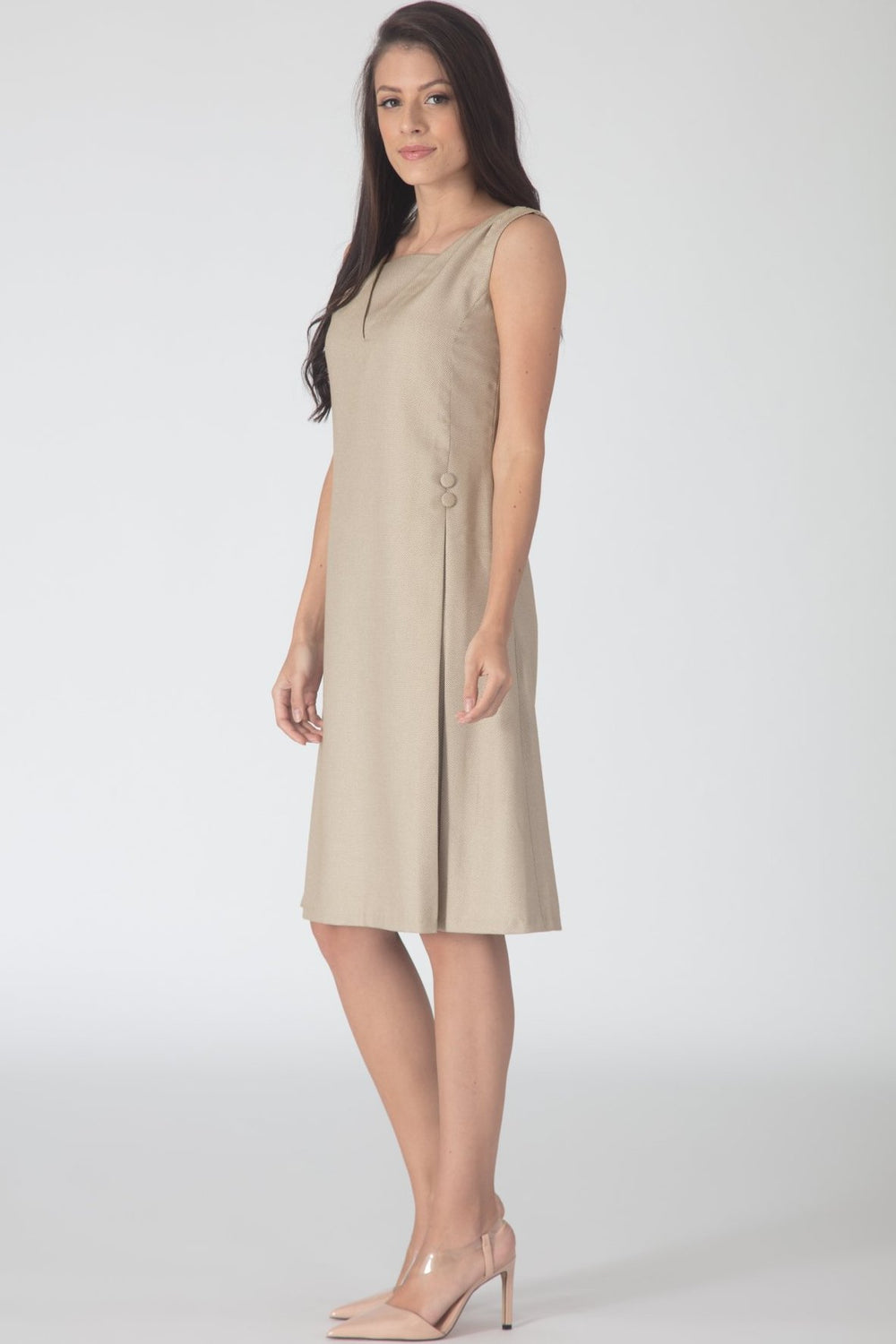 Beige A line dress | Intermod Workwear