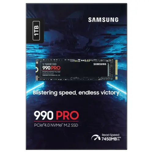 Samsung 990 PRO MZ-V9P1T0BW 1TB 7450/6900MB/s PCIe 4.0 NVMe M.2