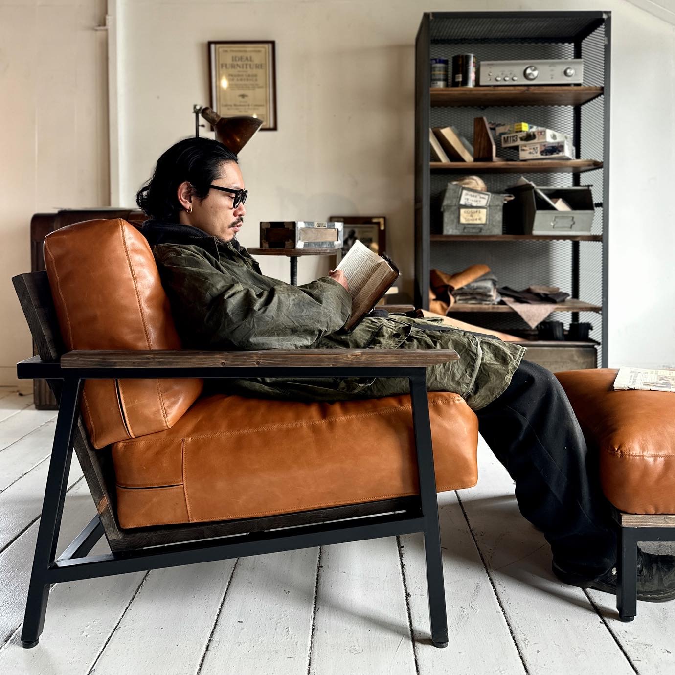 ANNA LEATHER-SF-016 /1-SEATER / 大阪・堀江・家具屋・ヴィンテージ