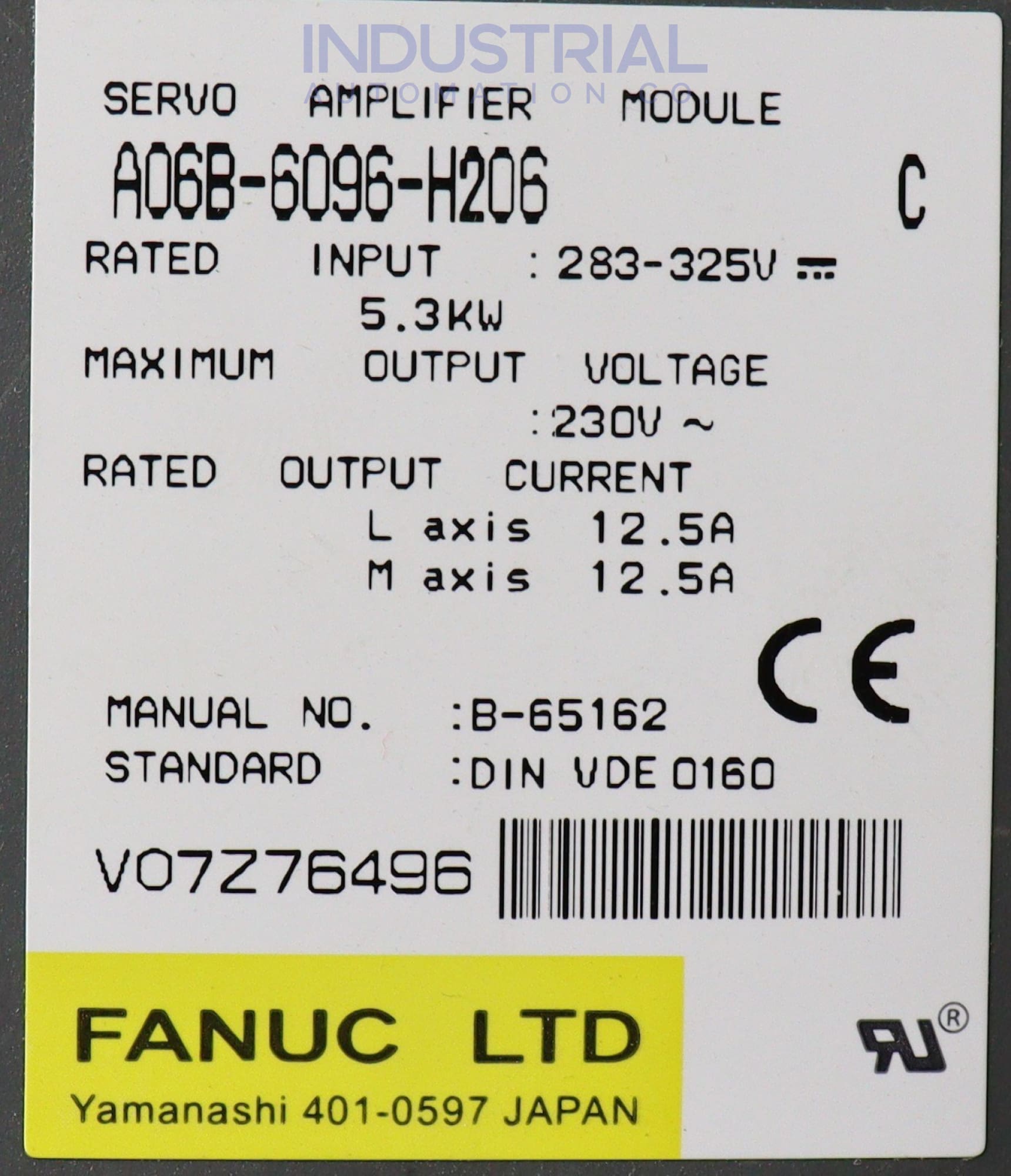 A06B-6096-H206 | Buy FANUC A06B-6096-H206 Servo Drive Amplifiers