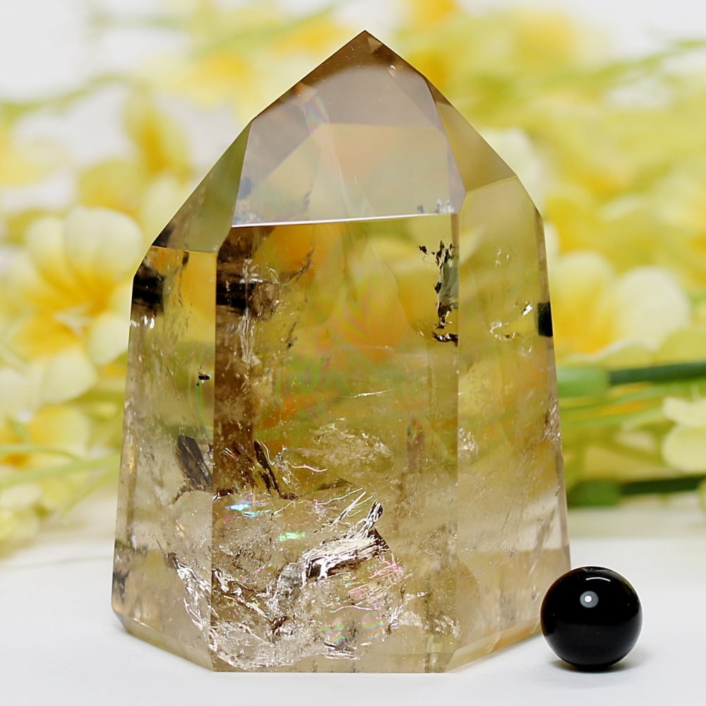 希少・高品質]ブラジル/ロンドニア州産シトリンポリッシュポイント