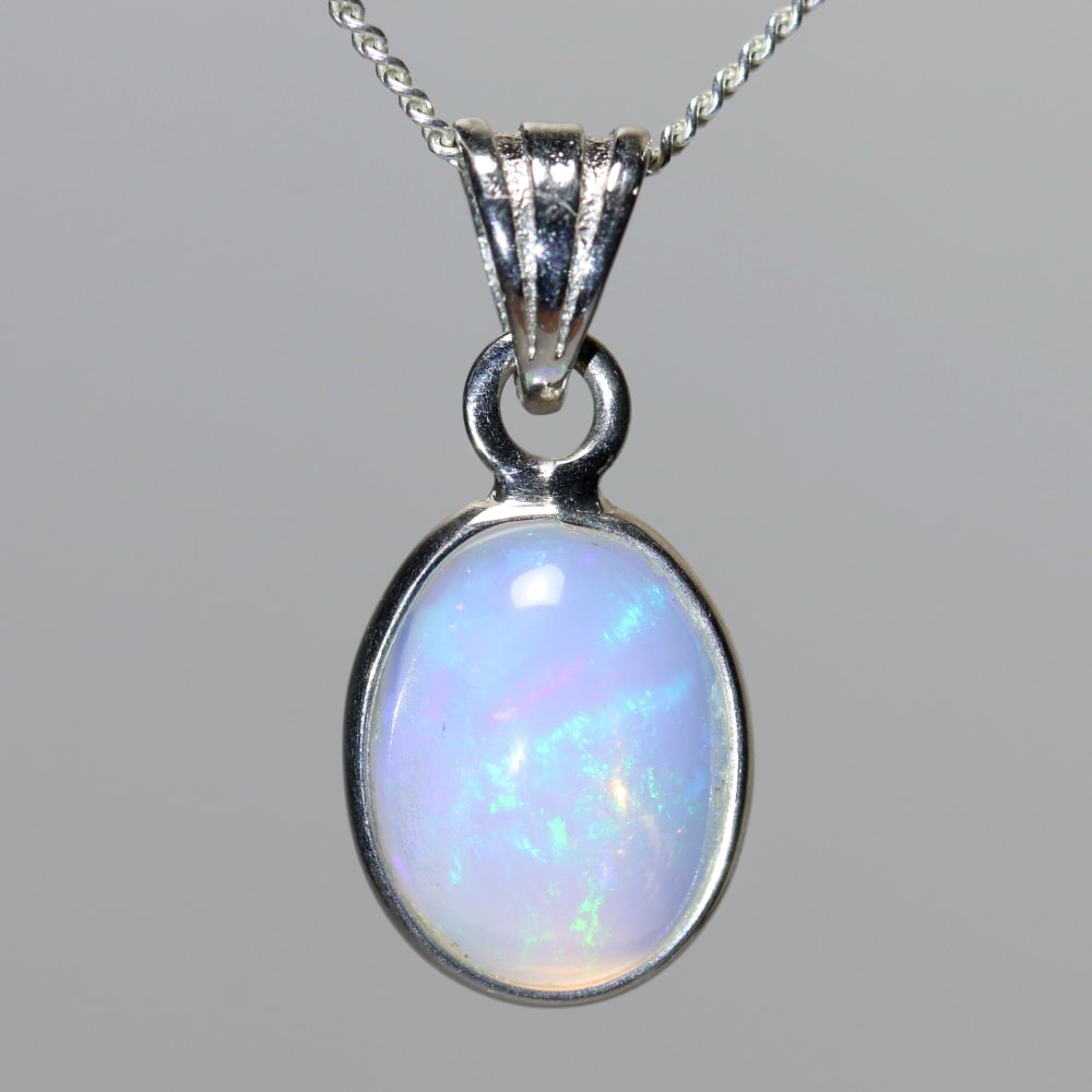 エチオピアオパールペンダントトップ（シルバー925・オーバル） - 埼玉