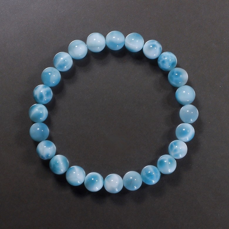 高品質]ラリマーブレスレット（約8mm玉） - 埼玉県吉川市の天然石専門