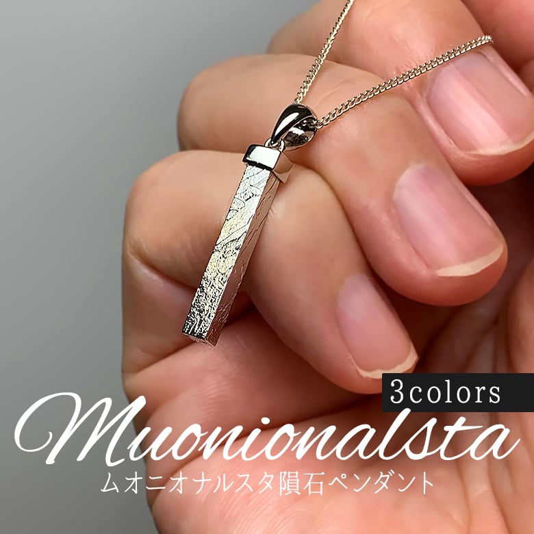スウェーデン産]ムオニオナルスタ隕石ペンダントトップ（シルバー925