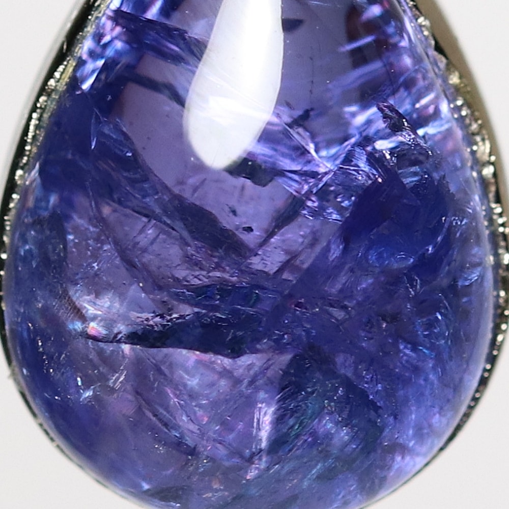 トップクォリティ] 宝石質タンザナイトペンダントトップ（シルバー925