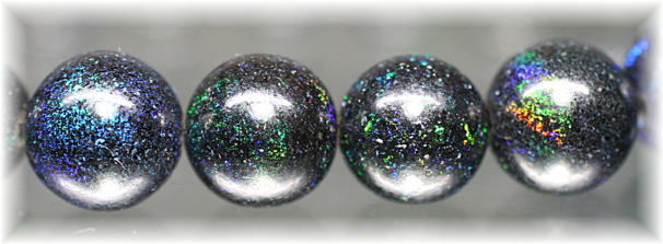 最高品質]ブラックマトリックスオパールブレスレット（約10mm玉