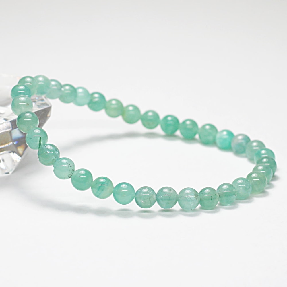 高品質]ザンビア産エメラルドブレスレット（約5.5mm玉） - 埼玉県吉川