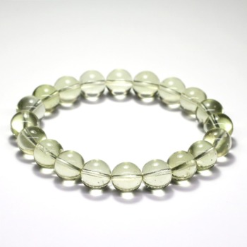 トップクォリティ]天然リビアングラスブレスレット/僅かに欠け凹みの