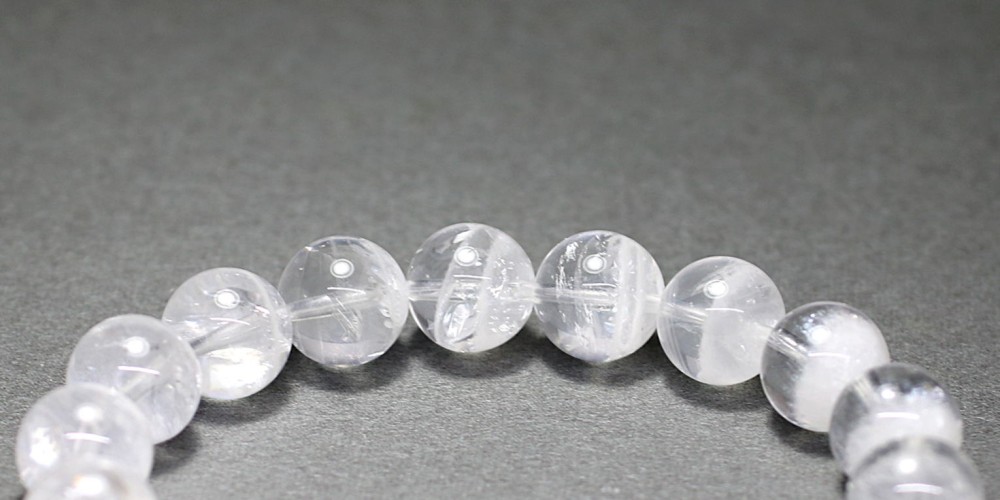 高品質++]スノーホワイトステップファントムクォーツブレスレット（約