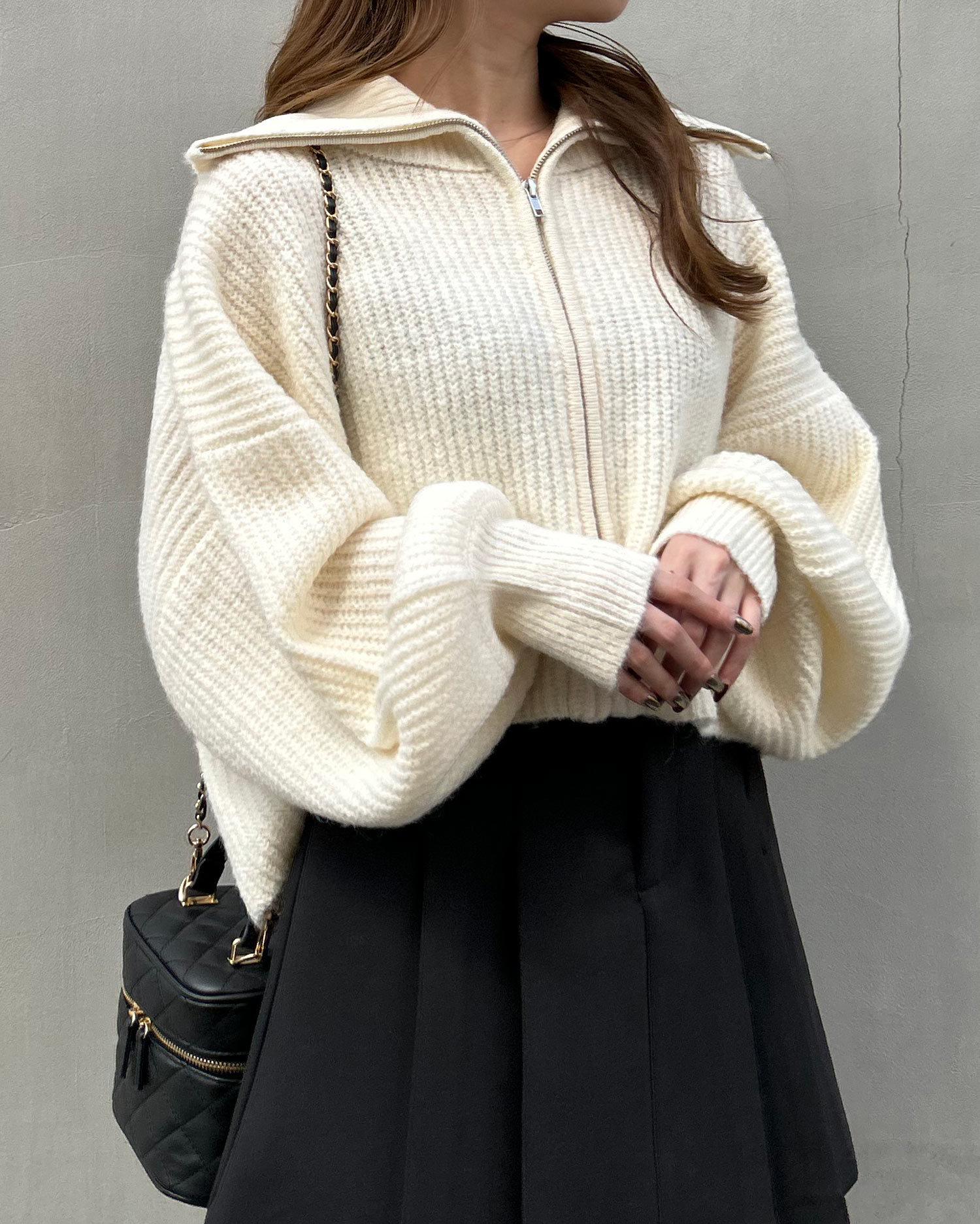 ジップアップ片畦ニットカーディガン｜INGNI(イング) 公式通販｜INGNI