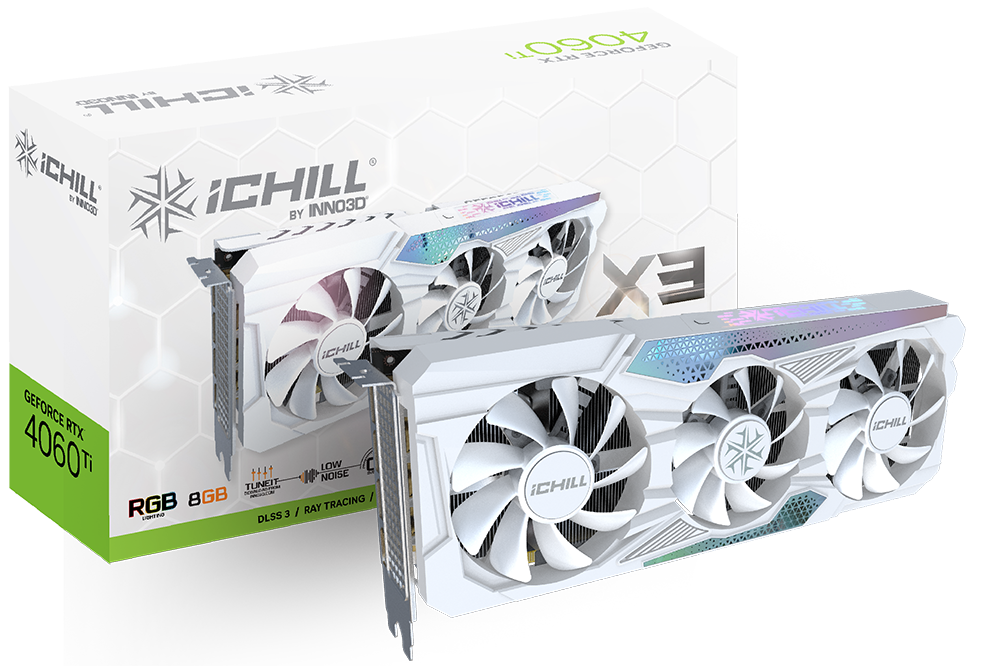 INNO3D GEFORCE RTX™ 4060 TI 8GB ICHILL X3 WHITE | INNO3D