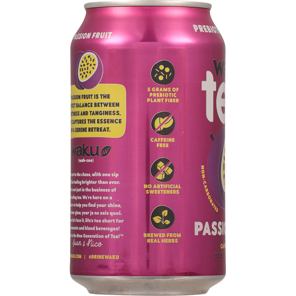 Waku Caffeine-Free Prebiotic Passion Fruit Herbal Tea Same-Day