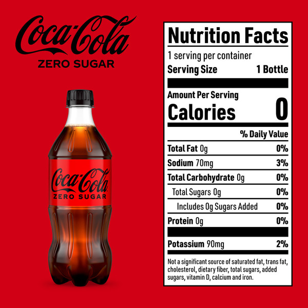 Coca Cola Zero Sugar Soda Bottle Same-Day Delivery | Binny's