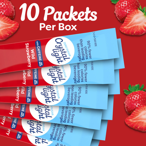 Crystal Light Wild Strawberry Powdered Drink Mix with Caffeine