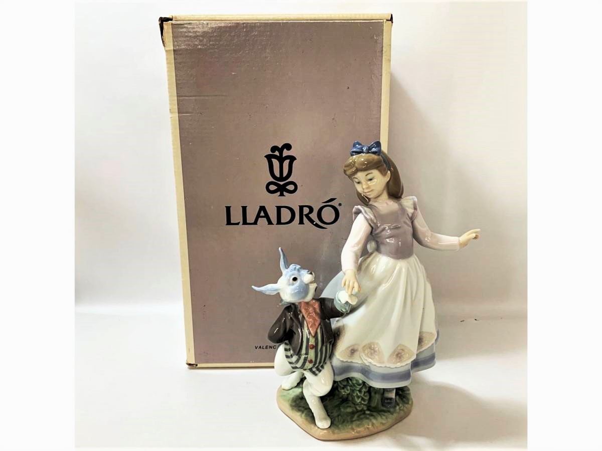 リヤドロ 少女とロバの陶器 LLADRO 置物 フィギュリン Lladr リヤドロ