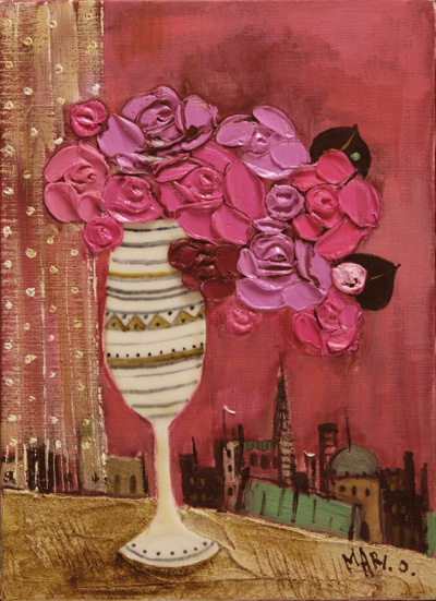 一枚の繪 －薔薇の花々を描く－折橋真理子 油絵展