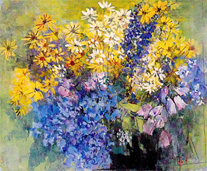 一枚の繪 － 羽倉恭子展－野の花に心を寄せて