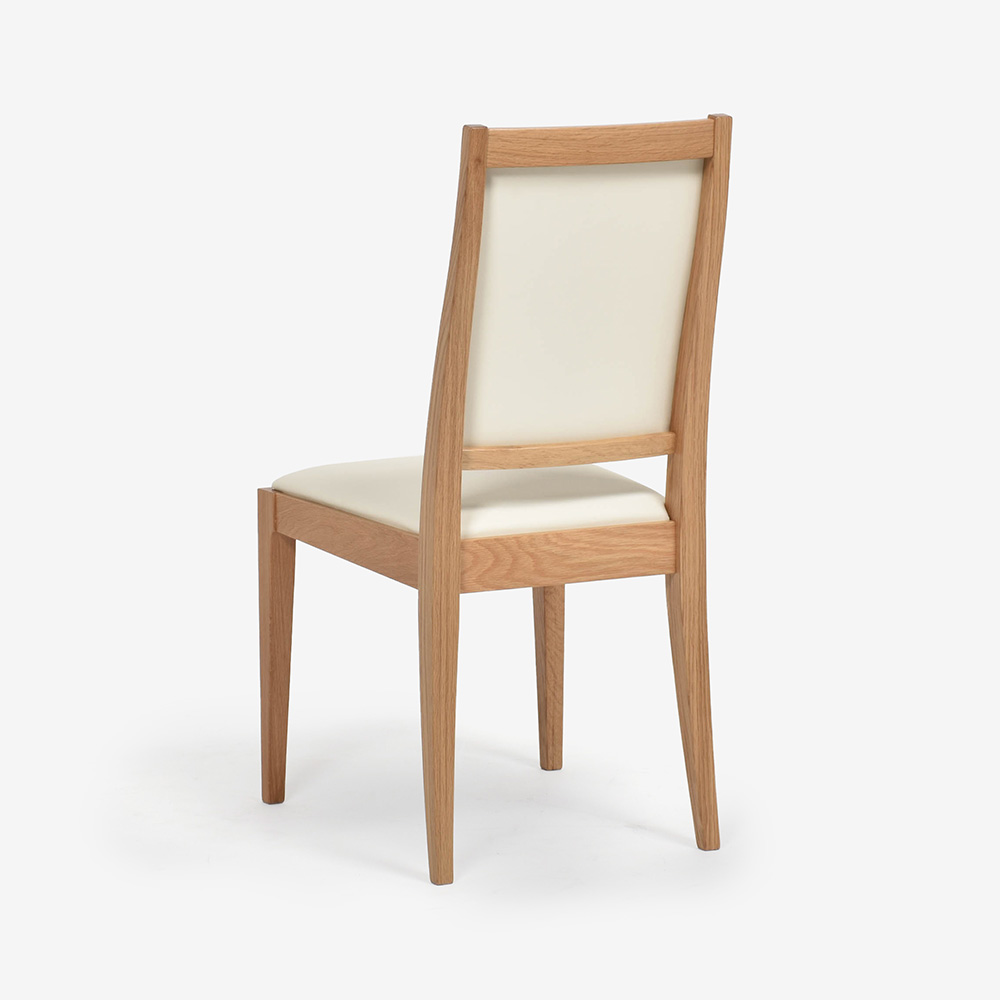 秋田木工 ダイニングチェア「N005 UU2」ナラ材 ホワイトオーク色 座面