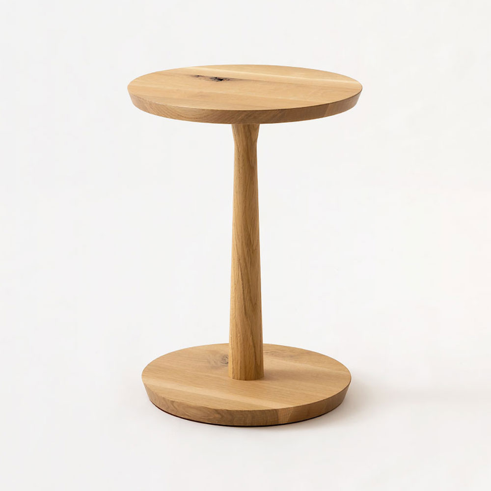 飛騨産業 サイドテーブル「森のことば SN680L」50cm丸 高さ46cm