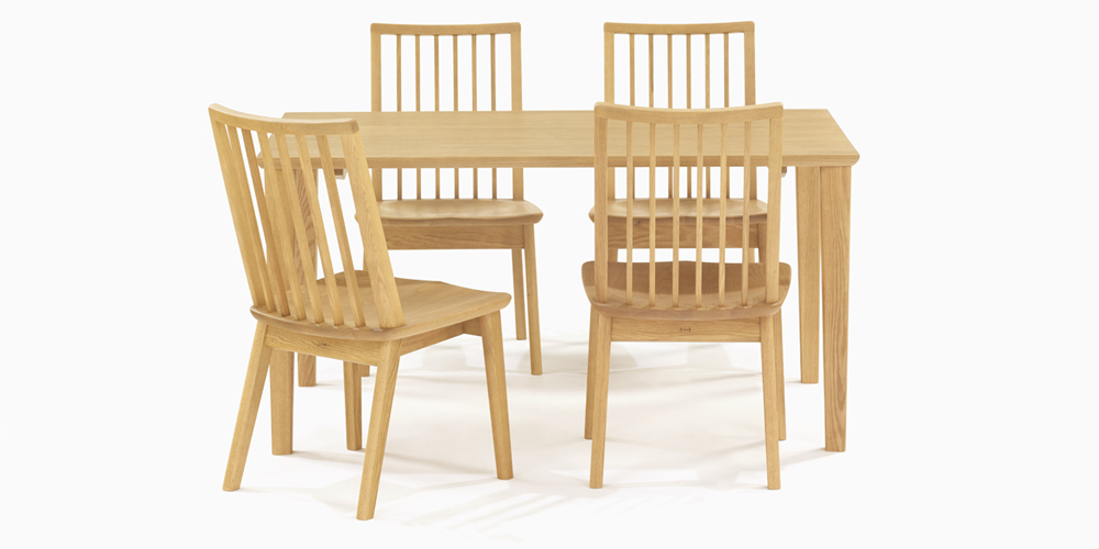 浜本工芸 ダイニングチェア「DC-3950・3953・3954・3958」オーク材 全4