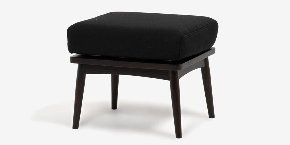 オットマン「シネマN3」レッドオーク材 ダークブラウン色 カバーリング