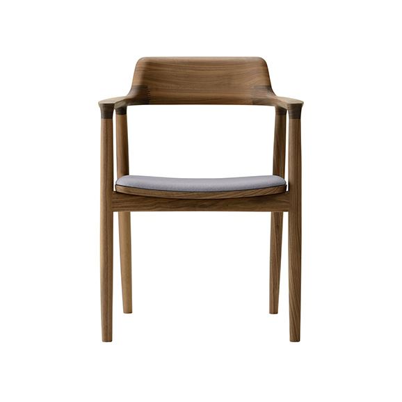 受注生産品】マルニ木工 HIROSHIMA ARM CHAIR Walnut Beige Gray M05