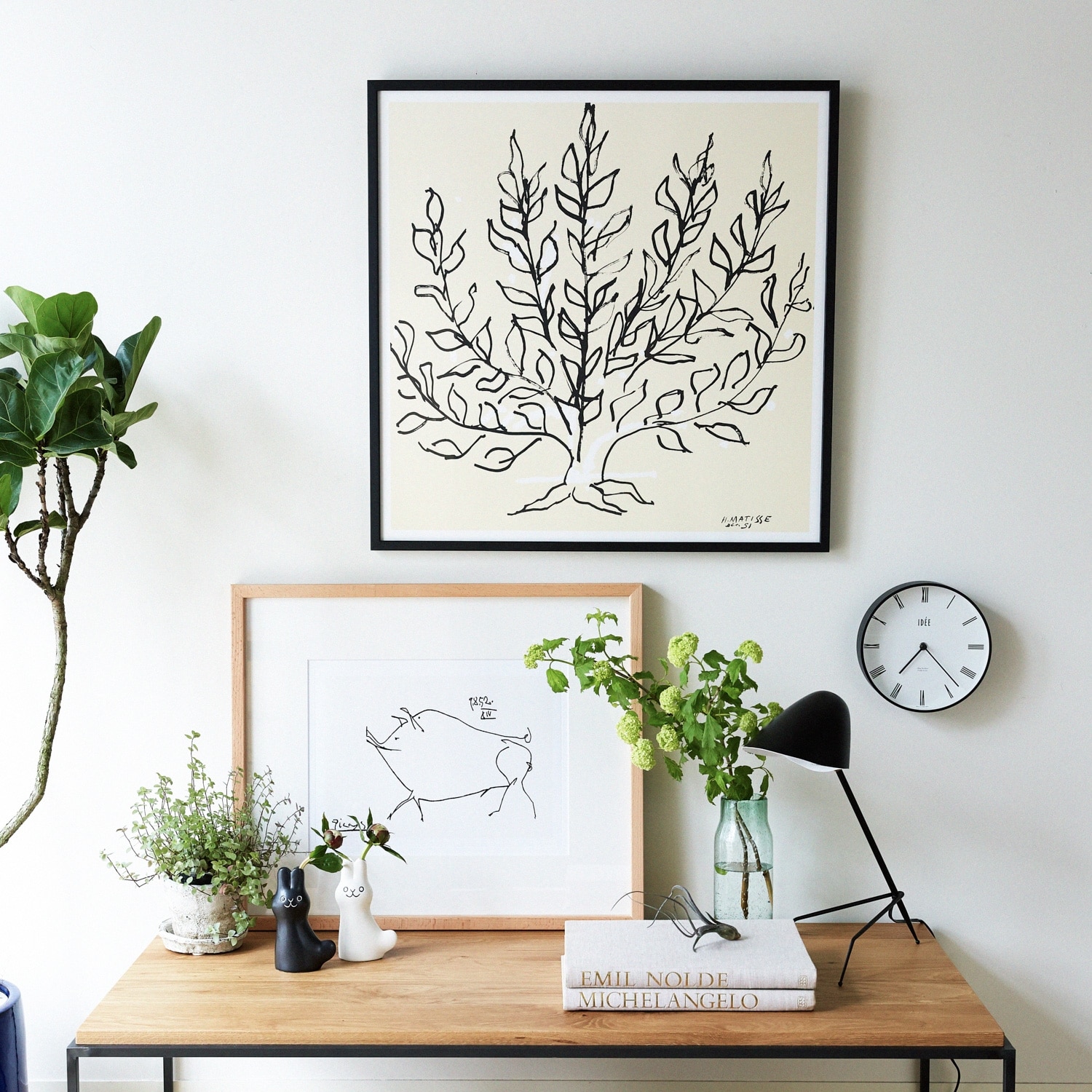 定番品】 アンリ・マティス 「低木」ブラックフレーム｜ポスター｜IDEE