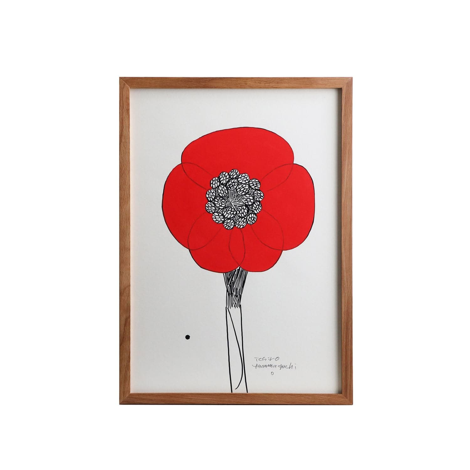 一点物】 山口一郎 「HANA 赤」M｜絵画・イラスト（一点もの）｜IDEE