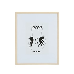 定番品】パブロ・ピカソ 「フクロウ」ナチュラルフレーム｜ポスター