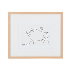 定番品】パブロ・ピカソ 「Le petit cochon」ナチュラルフレーム