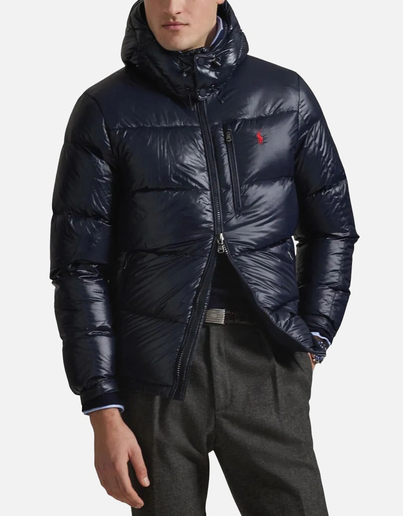Polo Ralph Lauren メンズゴアラム光沢ダウンジャケット (アパレル