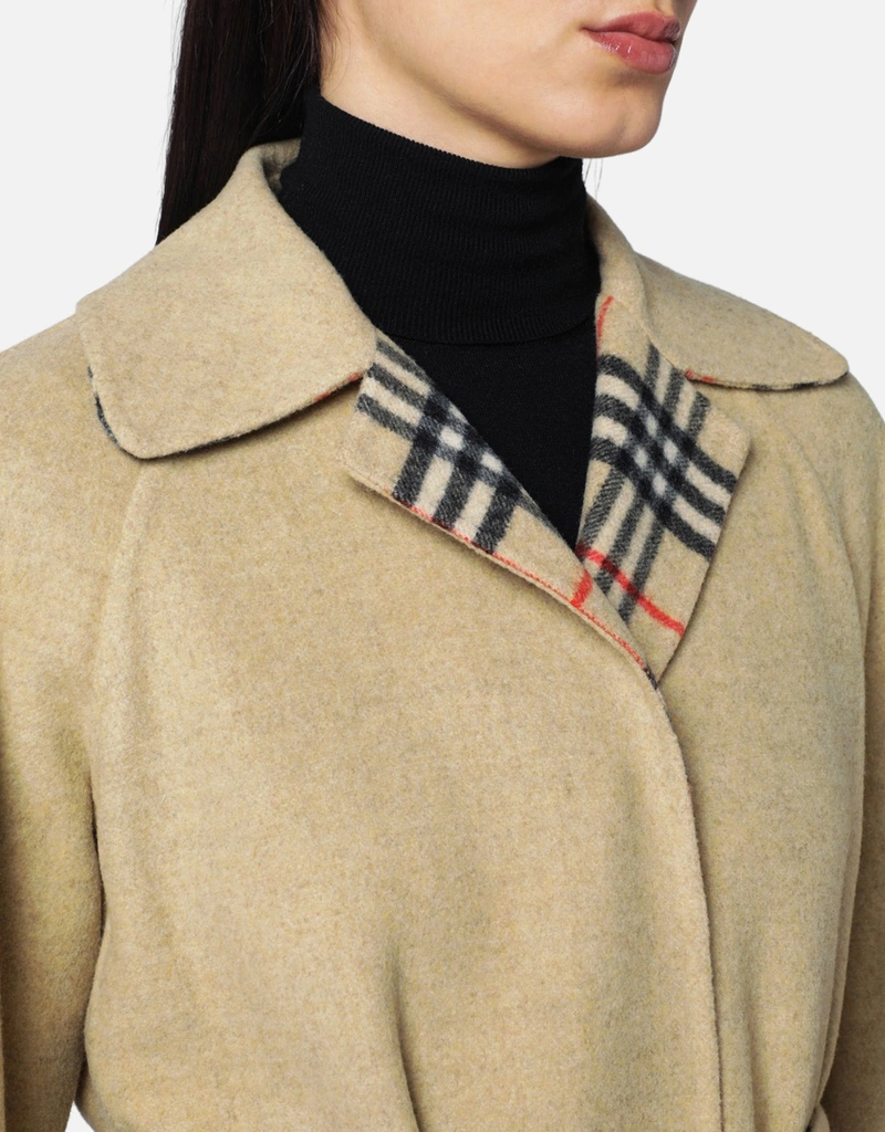 Burberry リバーシブルウールラップコート (すべての新品) IFCHIC.COM