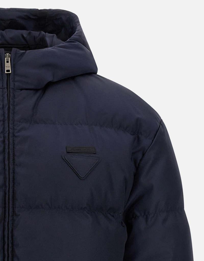 Prada メンズ リナイロン素材 フード付きダウンジャケット (アパレル