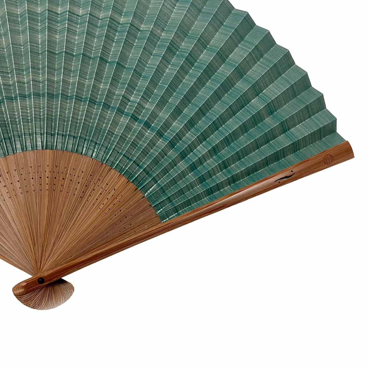 名入れ専用】しけ引き扇子 緑 7.5寸 – 江戸扇子とうちわの老舗通販_