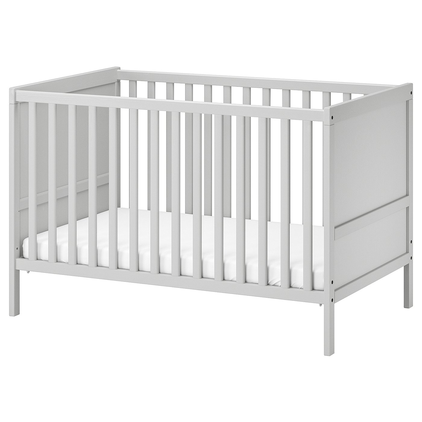 SUNDVIK crib, gray, 70x132 cm (271/2x52