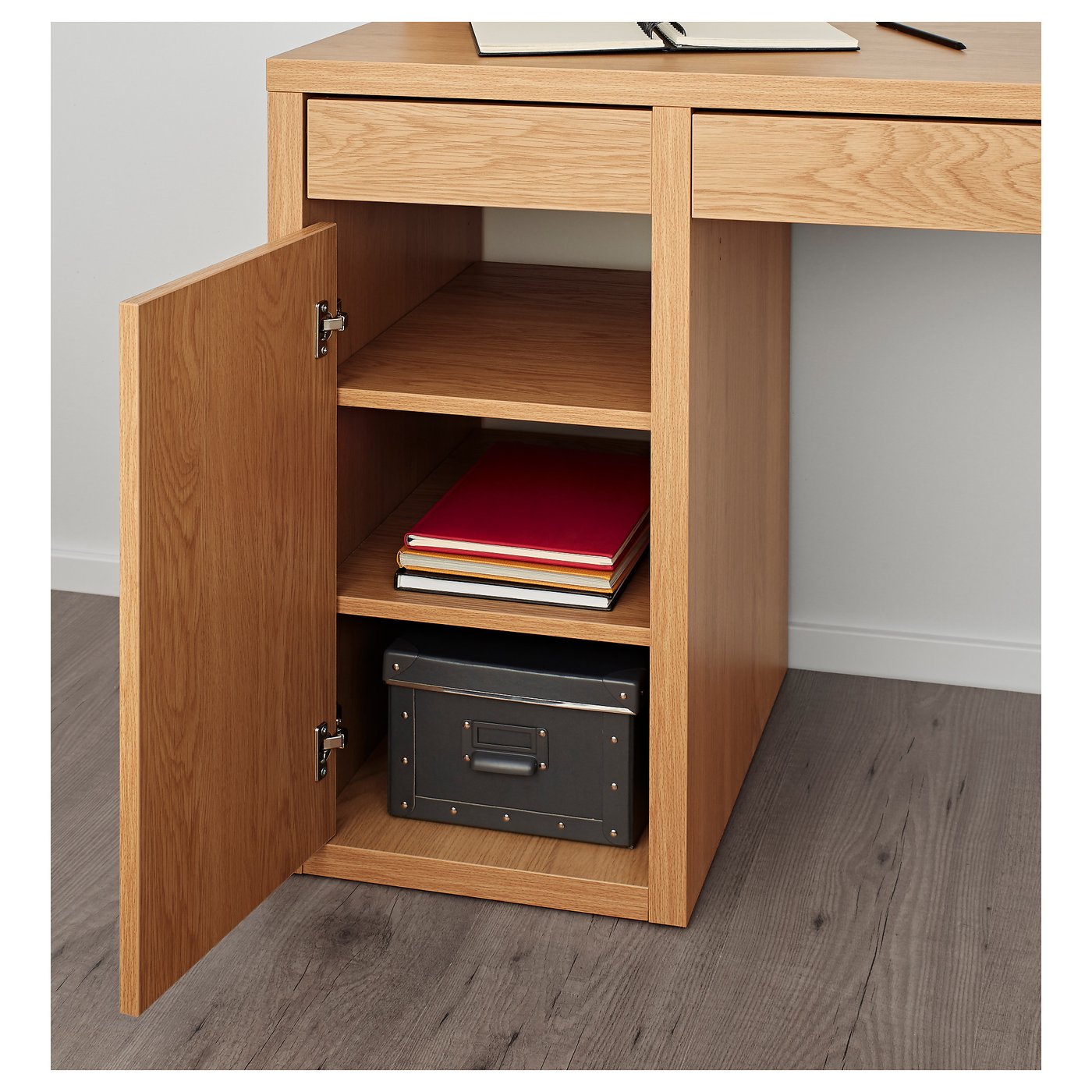 MICKE ミッケ デスク, オーク調, 105x50 cm - IKEA