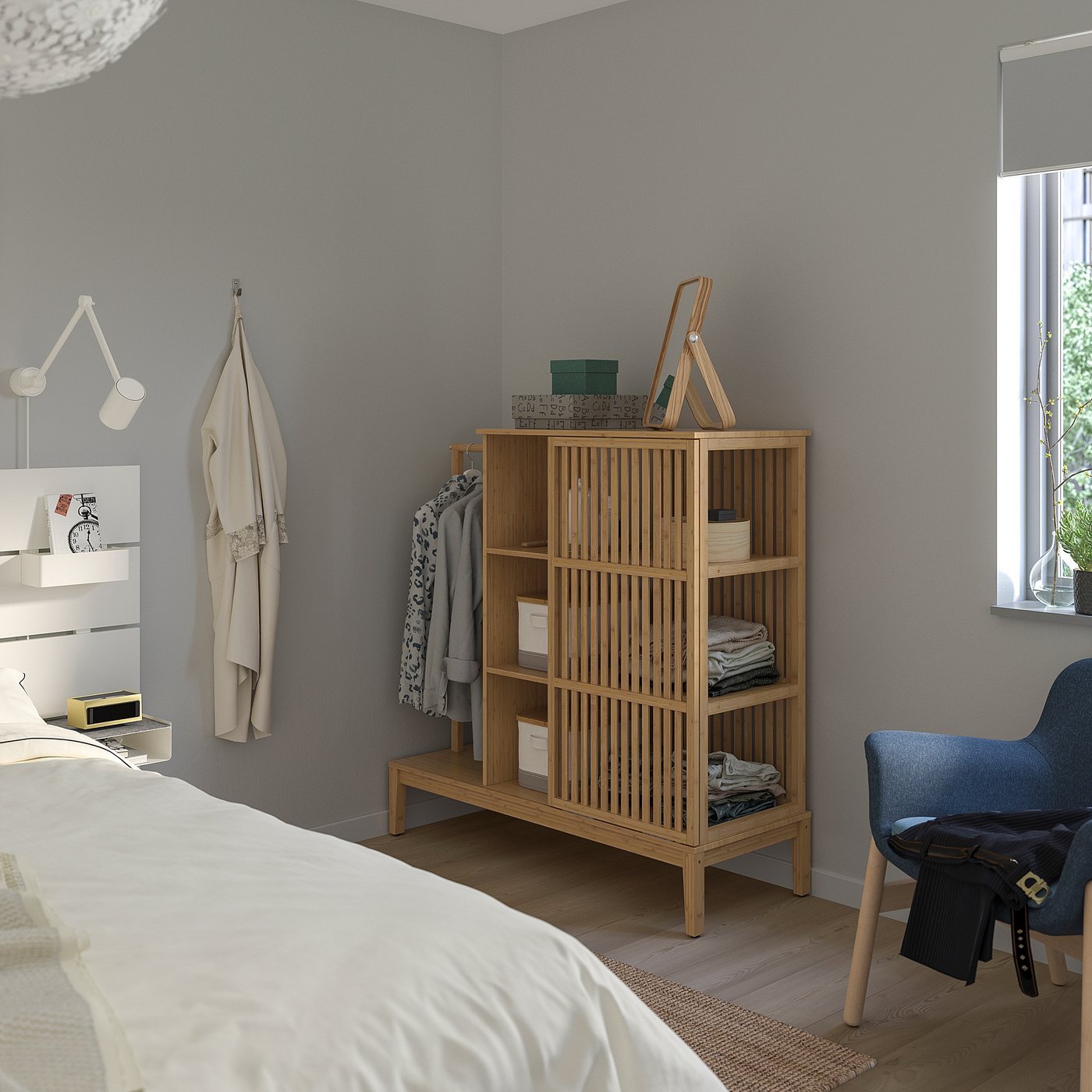 NORDKISA ノールドシーサ オープンワードローブ 引き戸付き, 竹