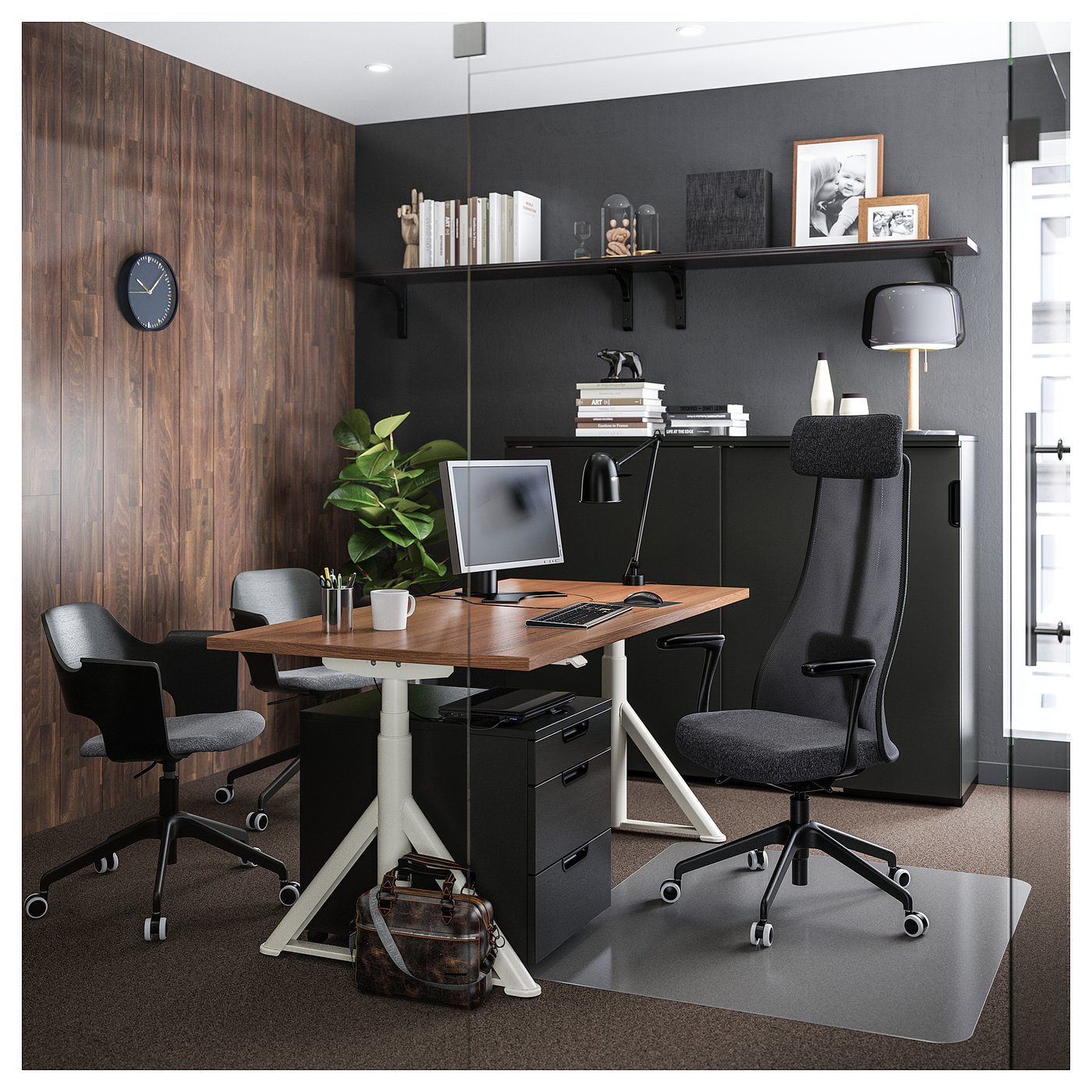 GALANT ガッラント 引き出しユニット キャスター付き, ブラック