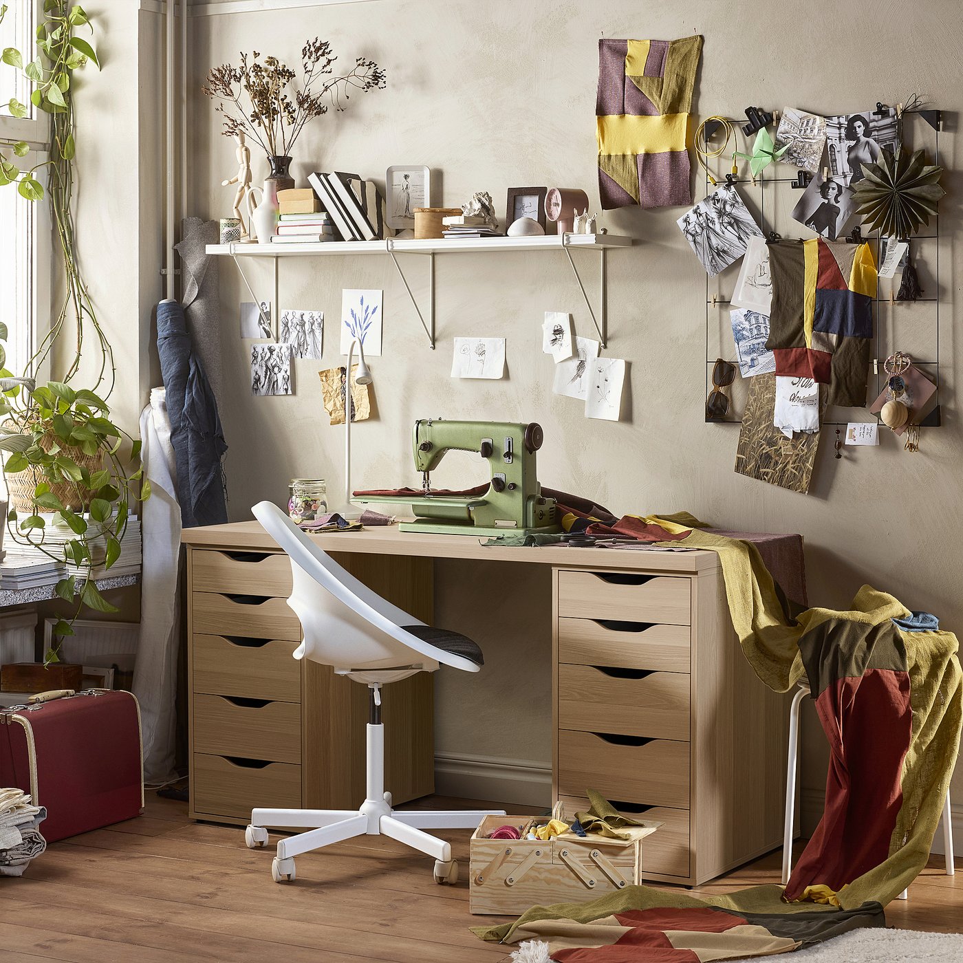 LAGKAPTEN ラグカプテン / ALEX アレクス デスク, ホワイトステイン