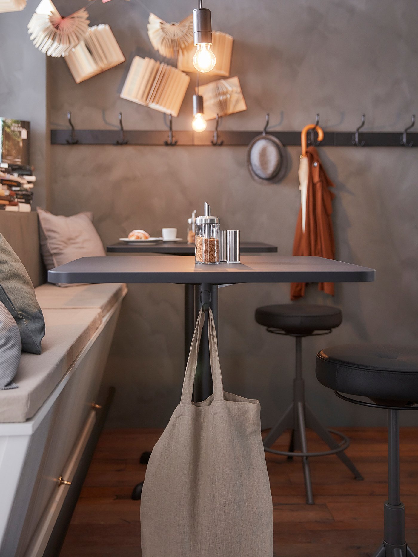 STENSELE ステーンセレ カウンターテーブル, チャコール/チャコール