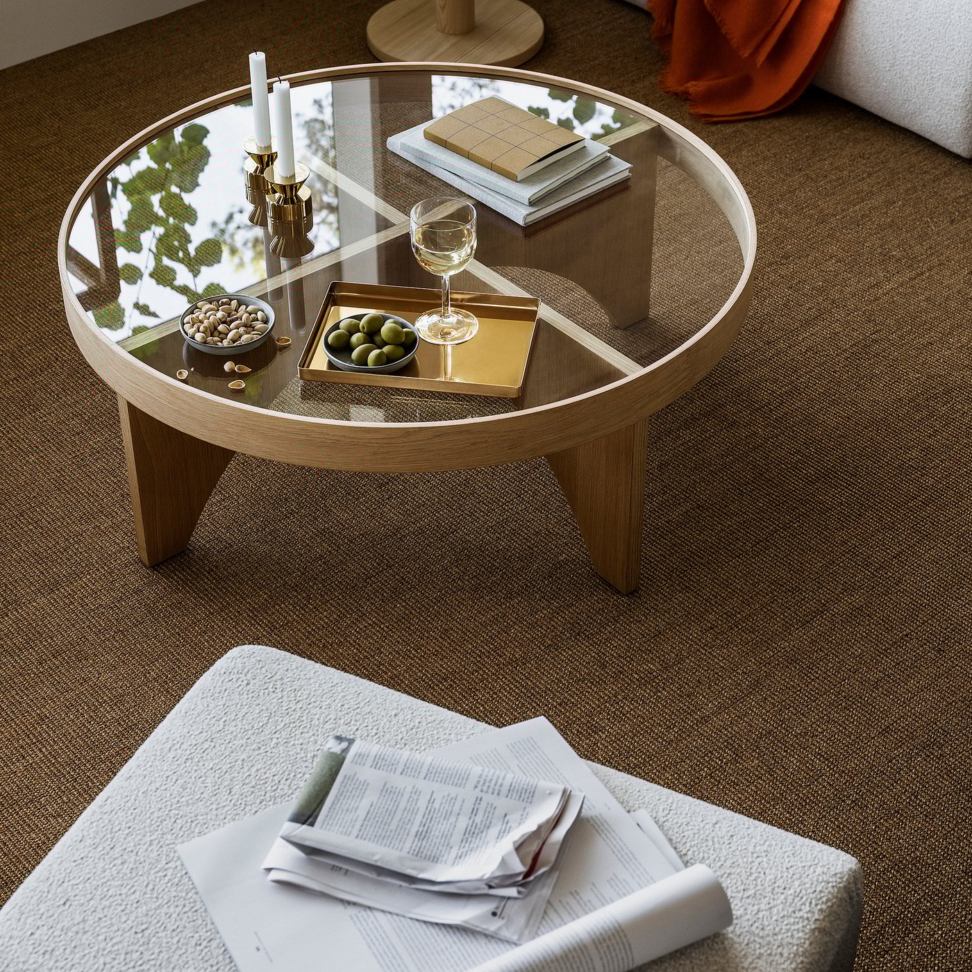 STOCKHOLM 2025 ストックホルム 2025 コーヒーテーブル, オーク材突き