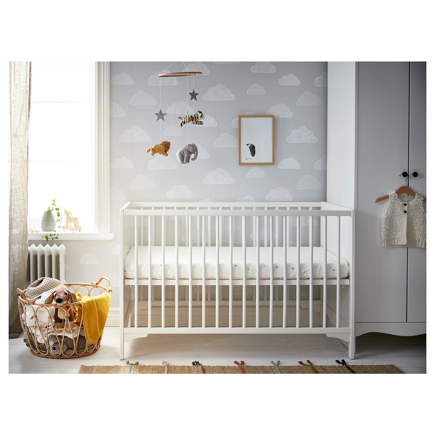 SOLGUL ソルグル ベビーベッド, ホワイト, 60x120 cm - IKEA